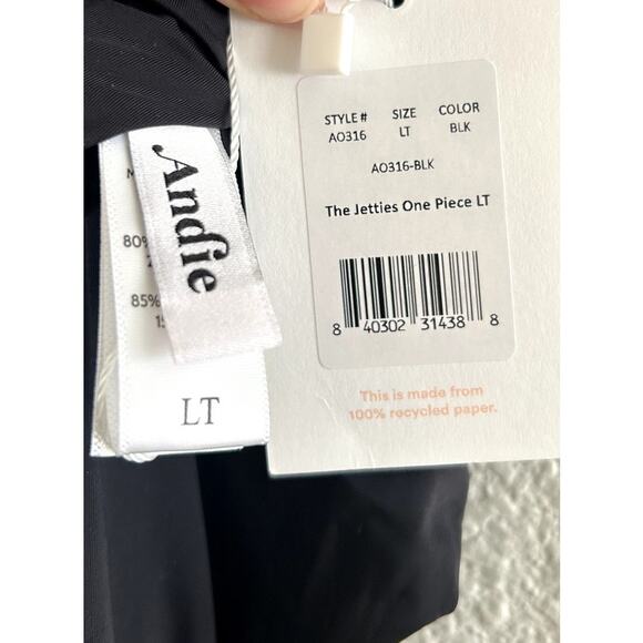 Andie Swim The Jetties One Piece in Black Large Tall NWT - Picture 5 of 6